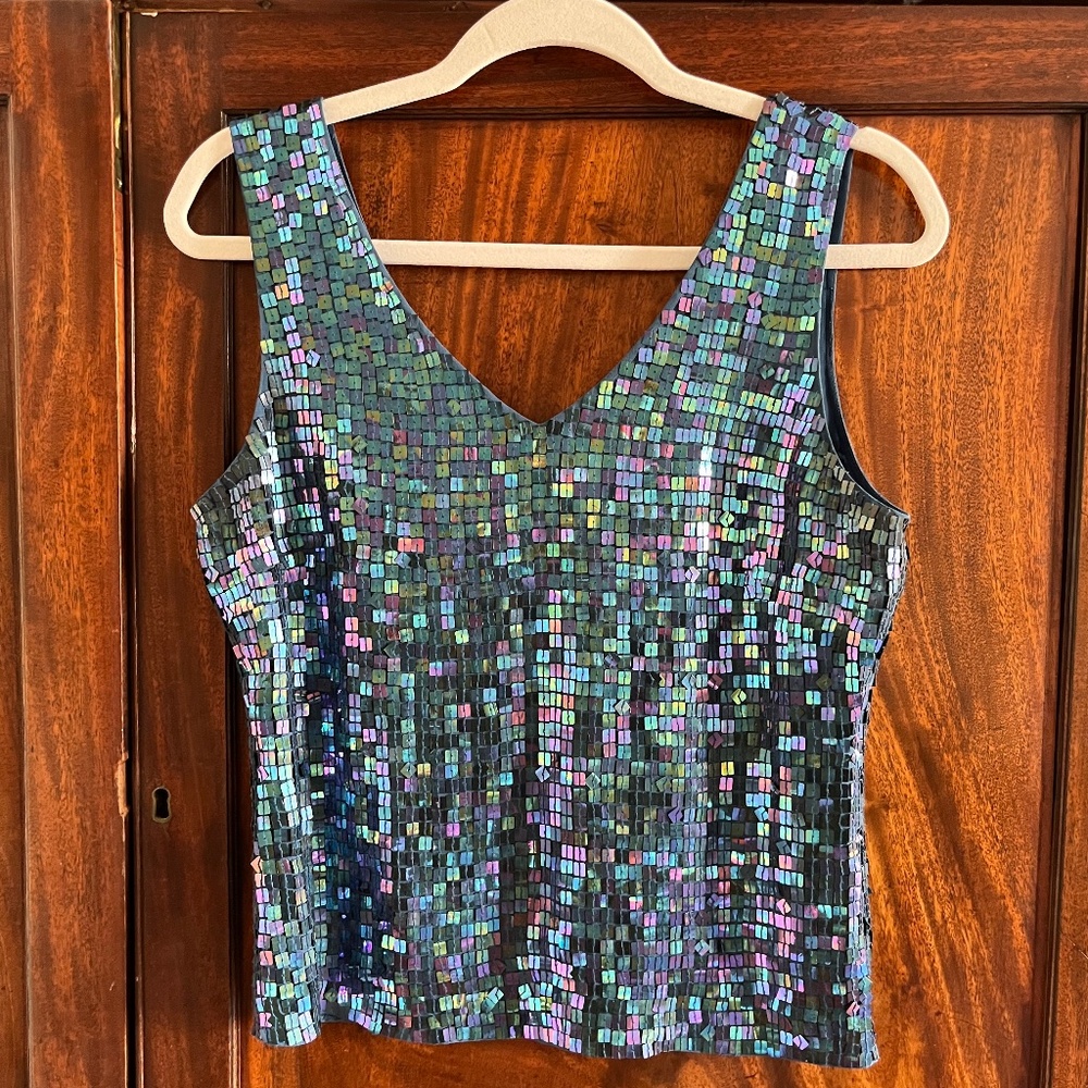 Y2K Vintage Mermaid Sequin Top Size 6
